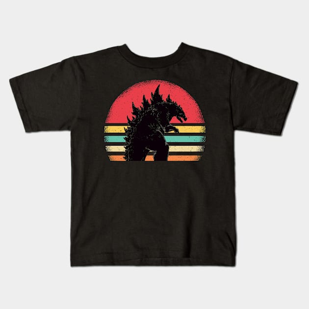 Godzilla Retro Kids T-Shirt by vestiart